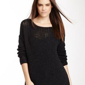 Vince Loose Knit Wool Blend Sweater in Rust